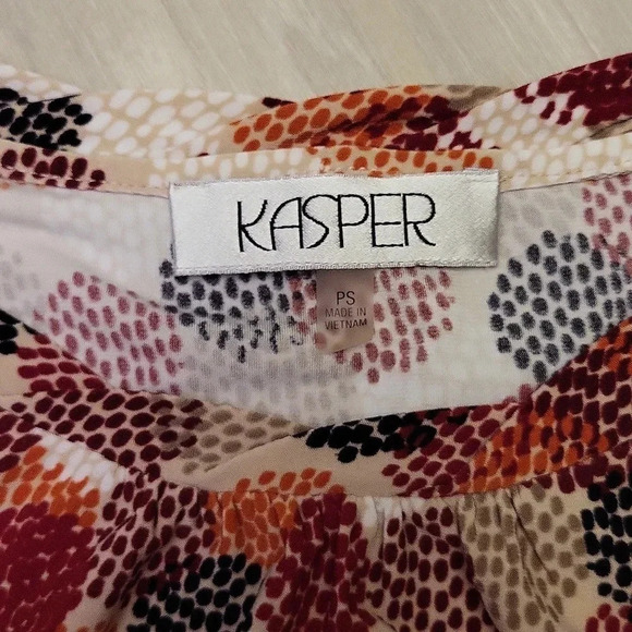 🛍Kasper Sleeveless Dotted Womens‎ Blouse Size PS - Picture 2 of 5